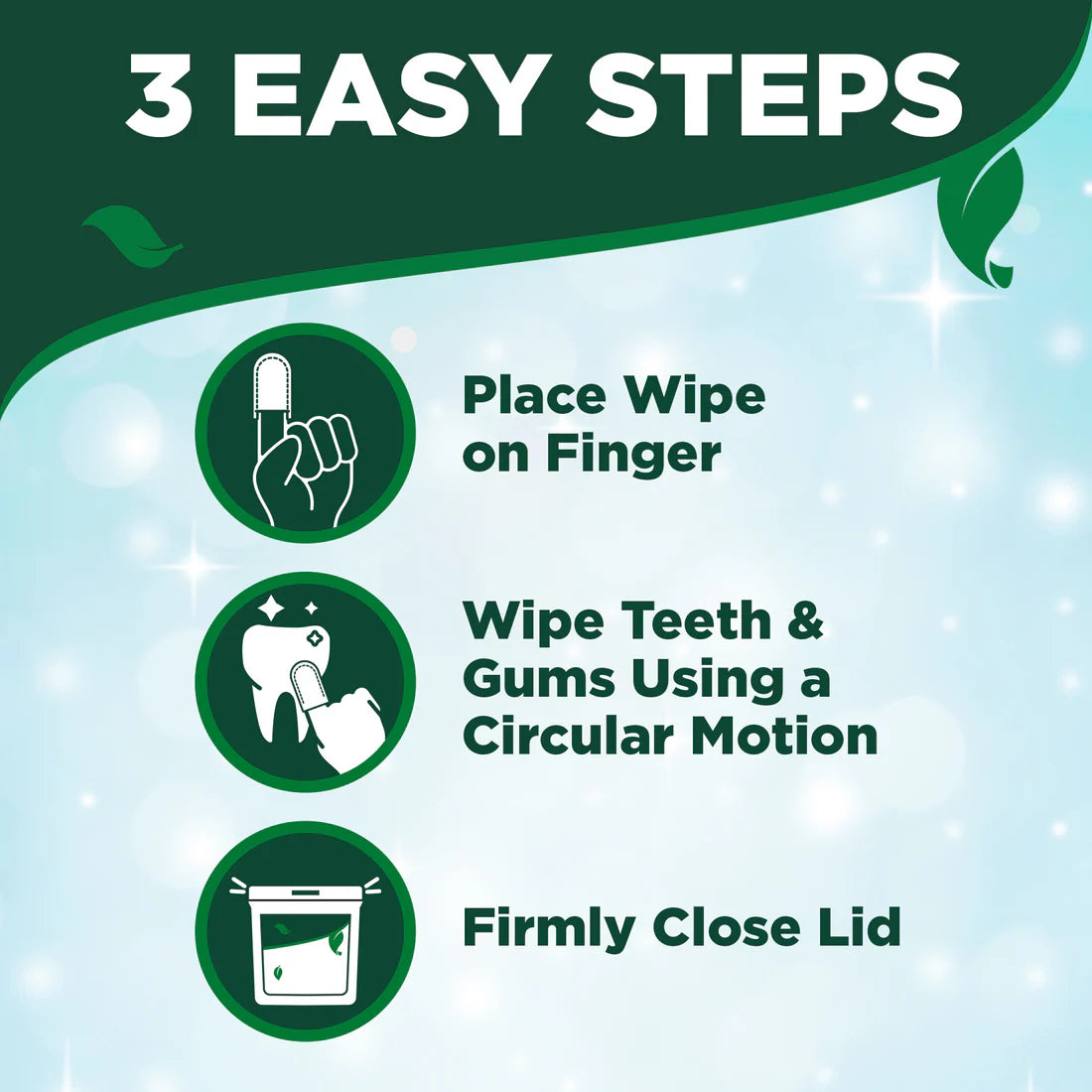 Vet's Best Dental Dog & Cat Finger Wipes 50ct