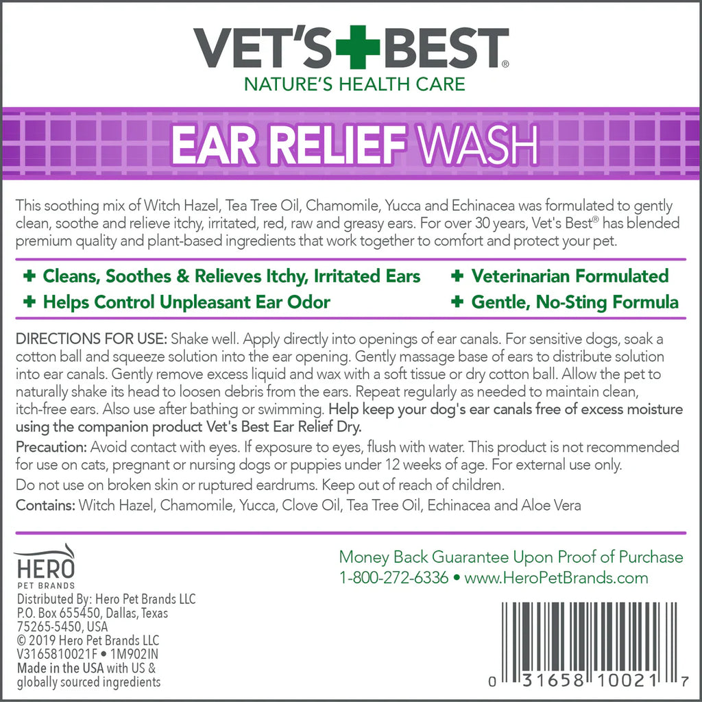Vet'S Best Ear Relief Wash 4Fl Oz/118Ml