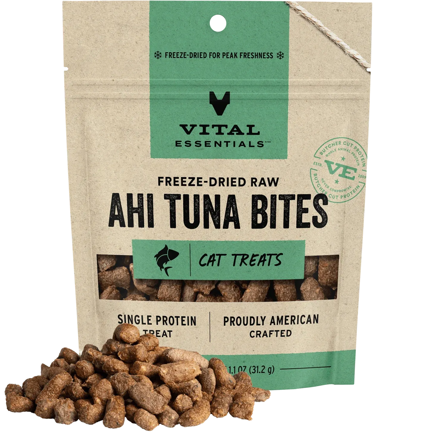 Vital Essentials Freeze Dried Ahi Tuna Bites 1.1Oz