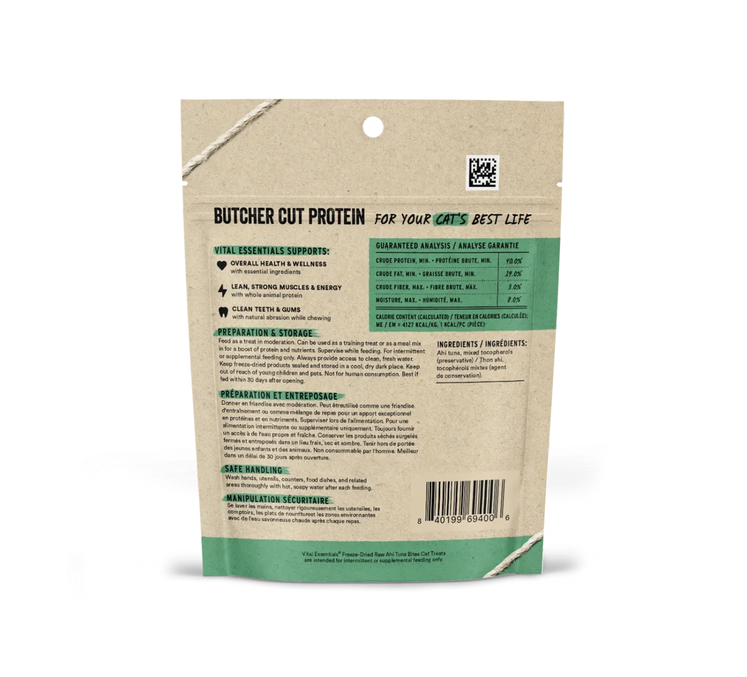 Vital Essentials Freeze Dried Ahi Tuna Bites 1.1Oz