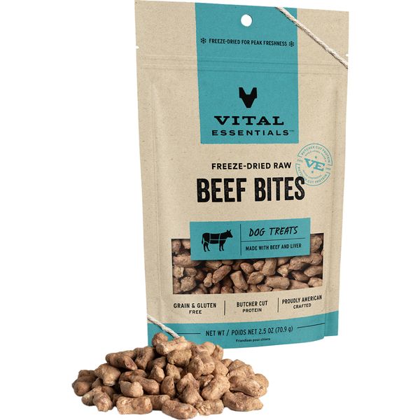 Vital Essentials Freeze Dried Beef Bites 2.5Oz