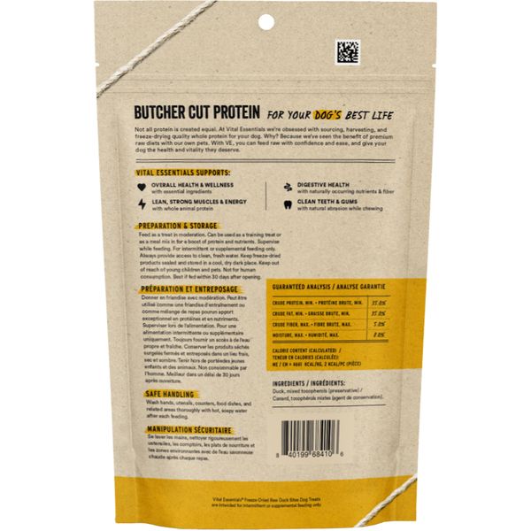 Vital Essentials Freeze Dried Duck Bites 5.5Oz
