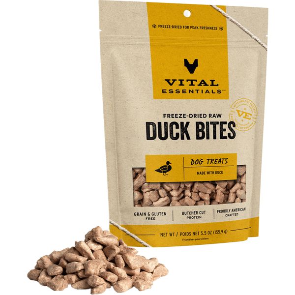 Vital Essentials Freeze Dried Duck Bites 5.5Oz