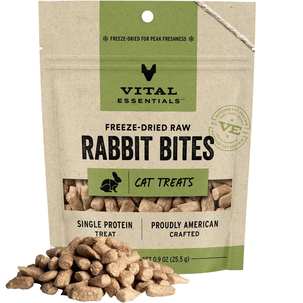 Vital Essentials Freeze Dried Rabbit Bites 0.9Oz