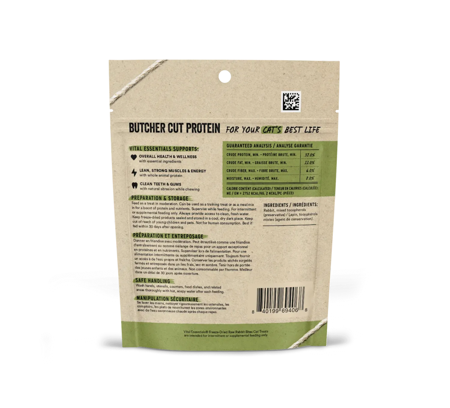 Vital Essentials Freeze Dried Rabbit Bites 0.9Oz