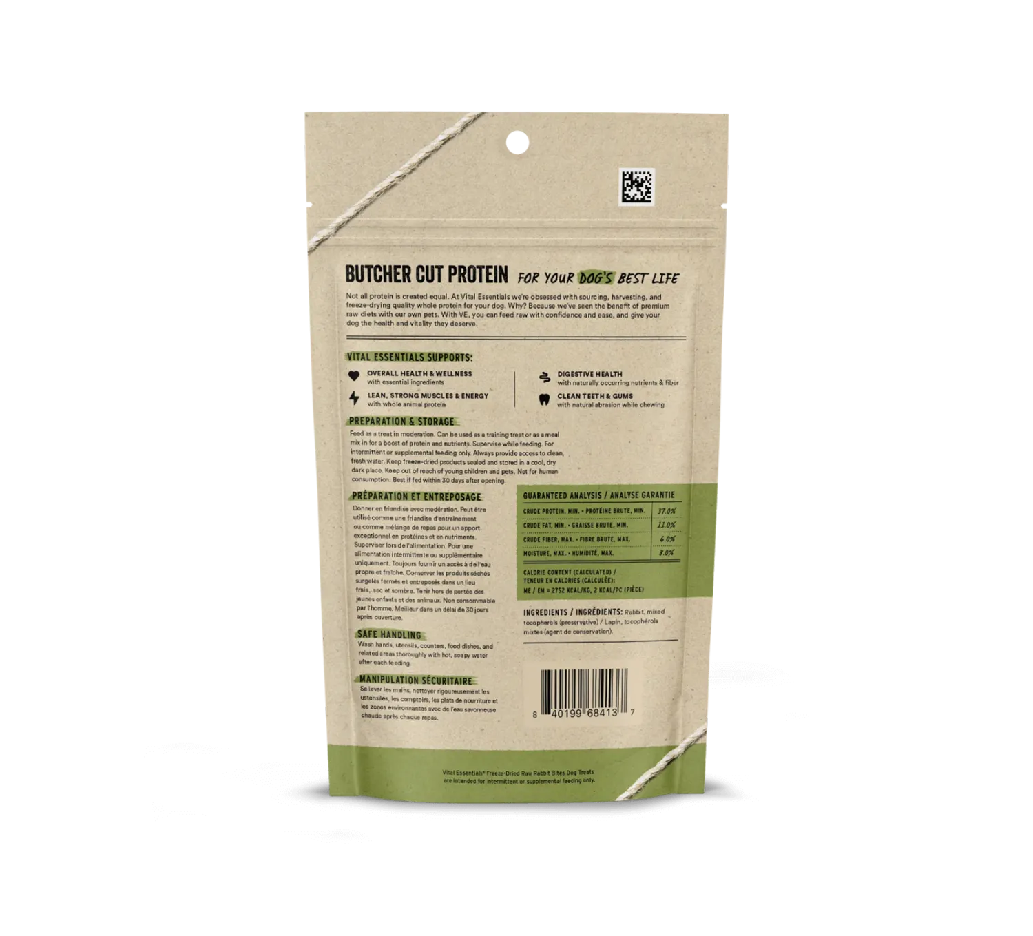 Vital Essentials Freeze Dried Rabbit Bites 2Oz