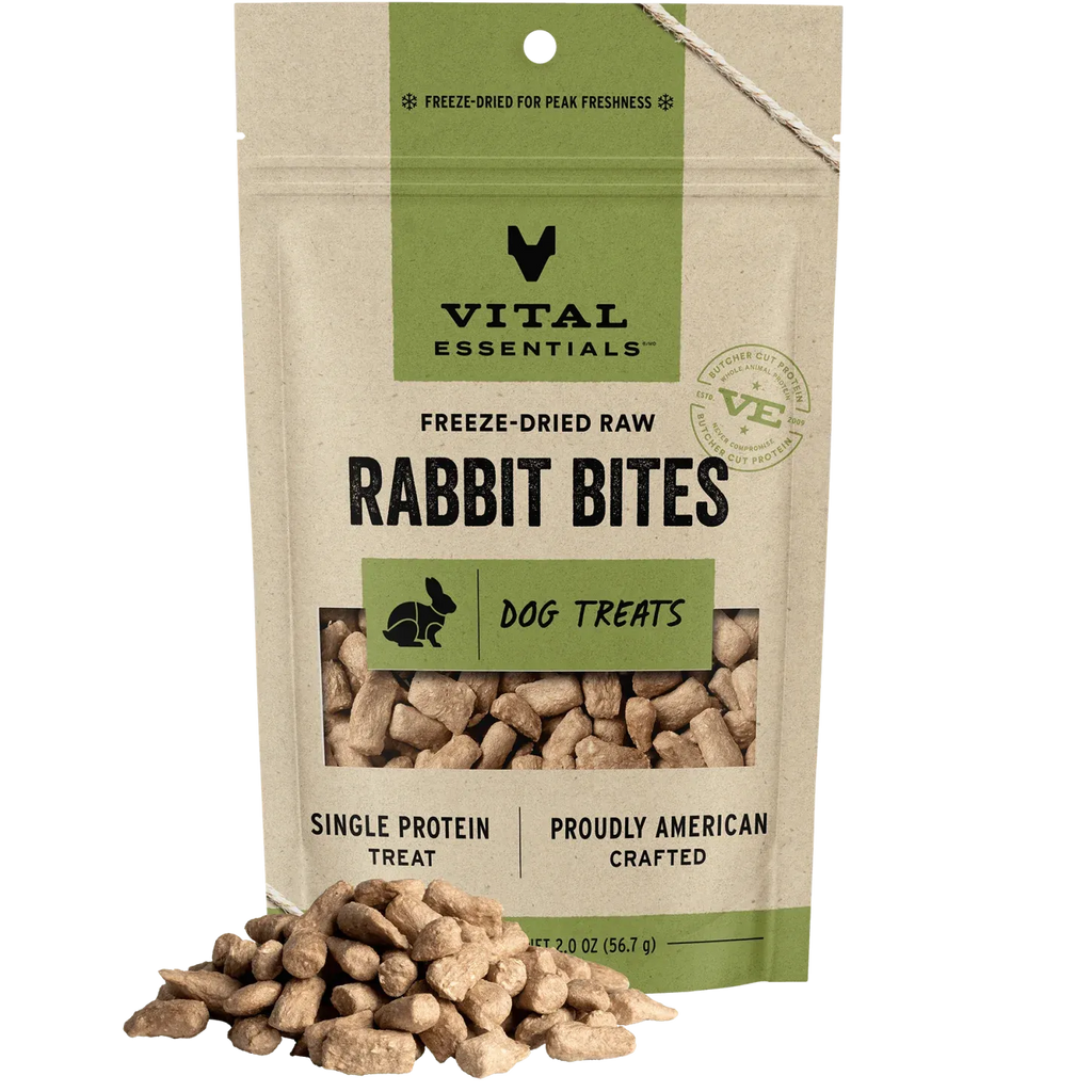 Vital Essentials Freeze Dried Rabbit Bites 2Oz