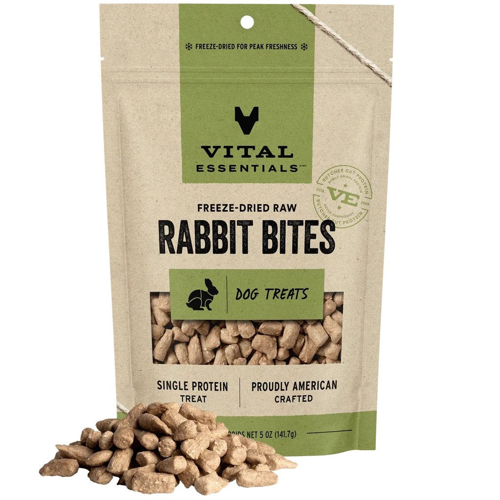 Vital Essentials Freeze Dried Rabbit Bites 5Oz