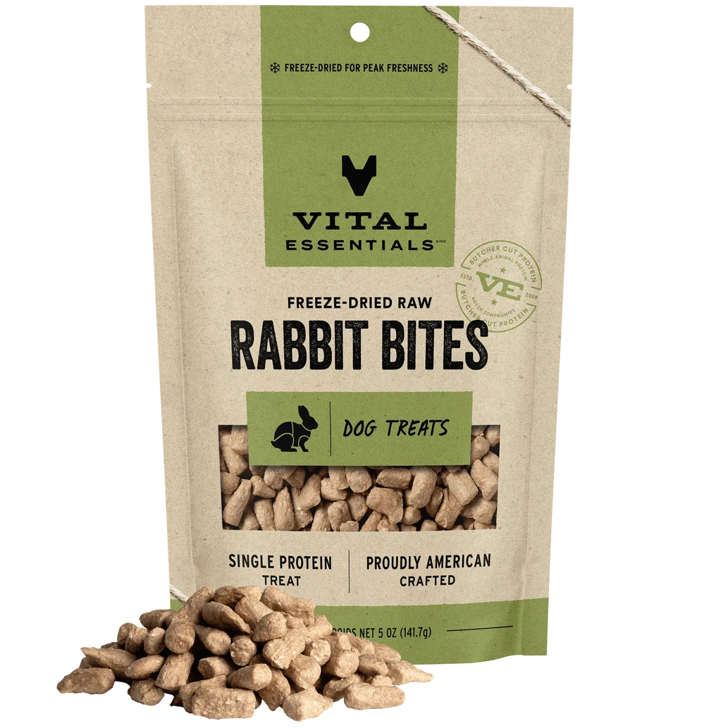 Vital Essentials Freeze Dried Rabbit Bites 5Oz
