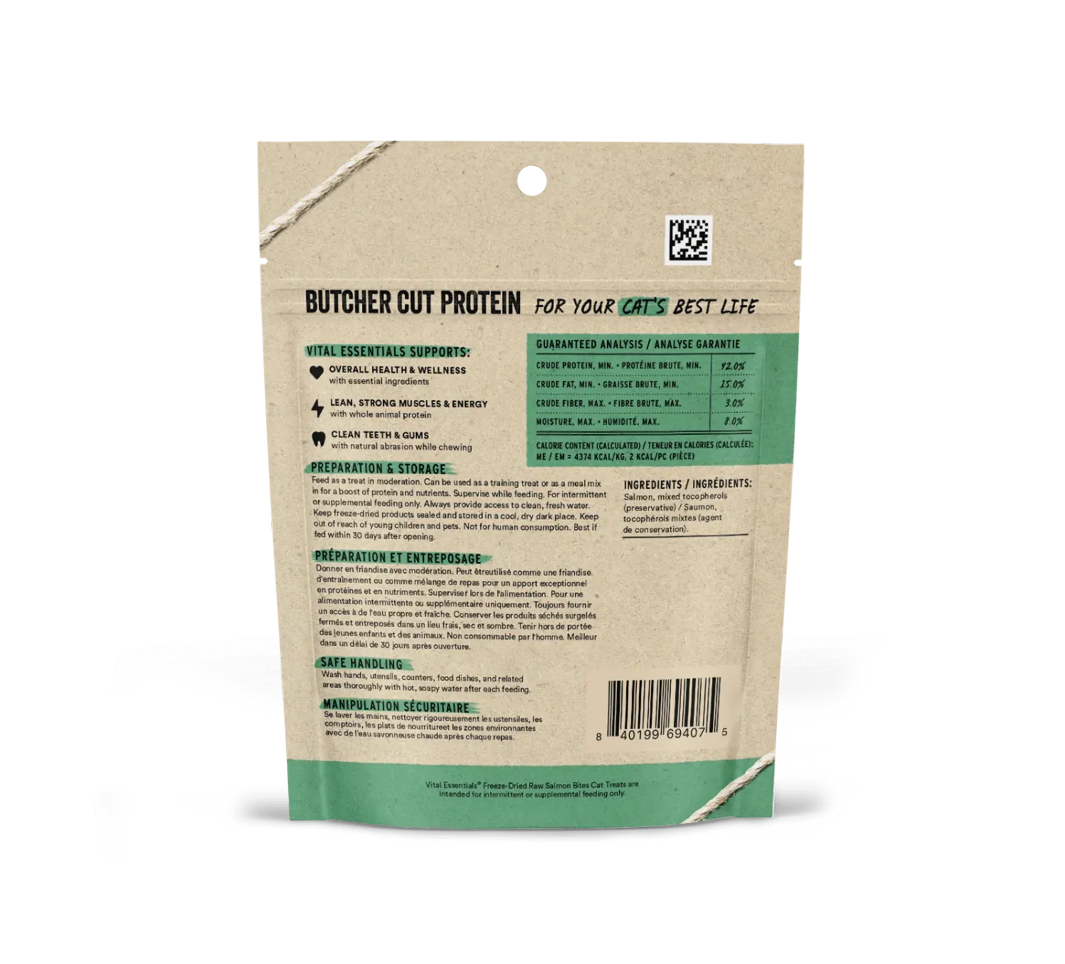 Vital Essentials Freeze Dried Salmon Bites 0.9Oz