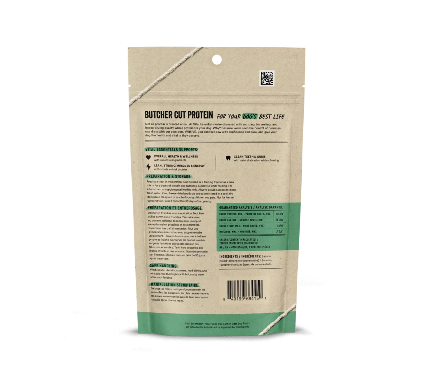 Vital Essentials Freeze Dried Salmon Bites 2.5Oz