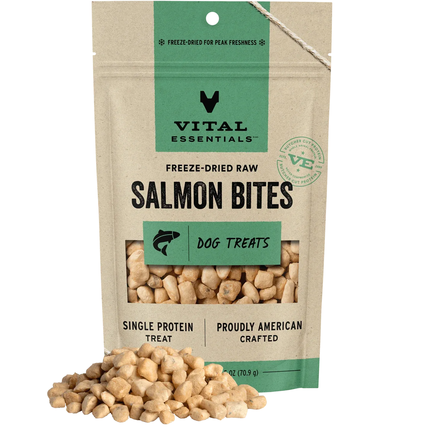 Vital Essentials Freeze Dried Salmon Bites 2.5Oz