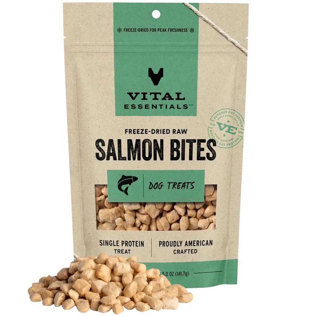 Vital Essentials Freeze Dried Salmon Bites 5Oz