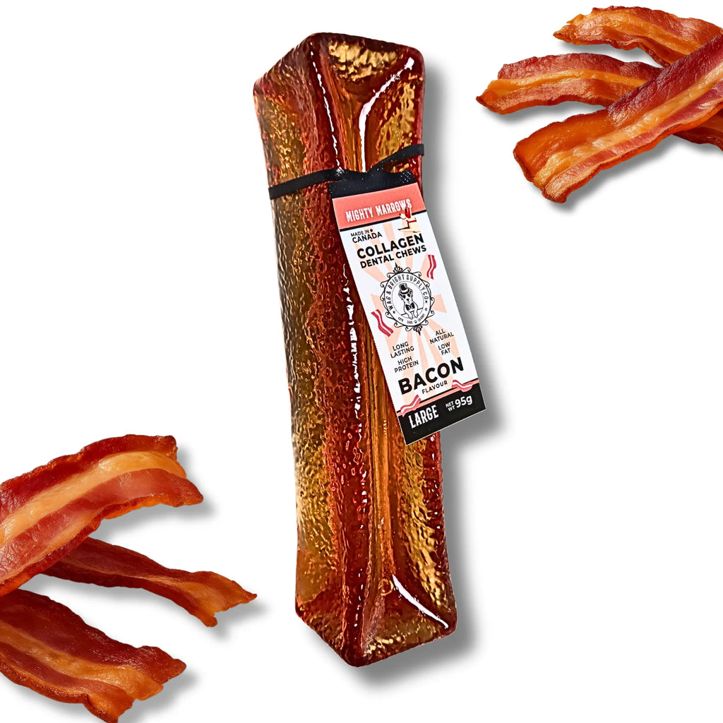 Wag & Bright Mighty Marrows Collagen Dental Chews Bacon Flavour Large 95g