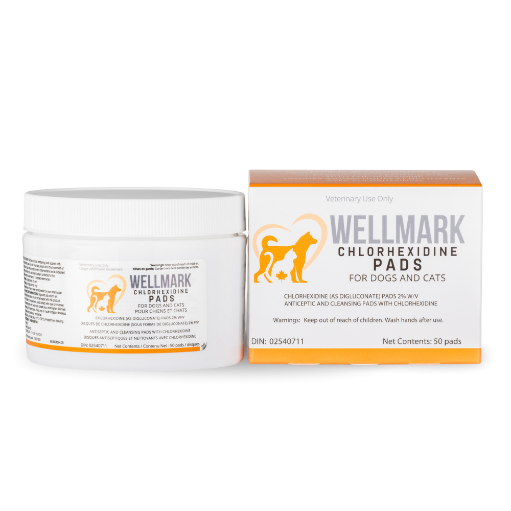 Wellmark Chlorhexidine Pads For Dogs & Cats 50 Pads