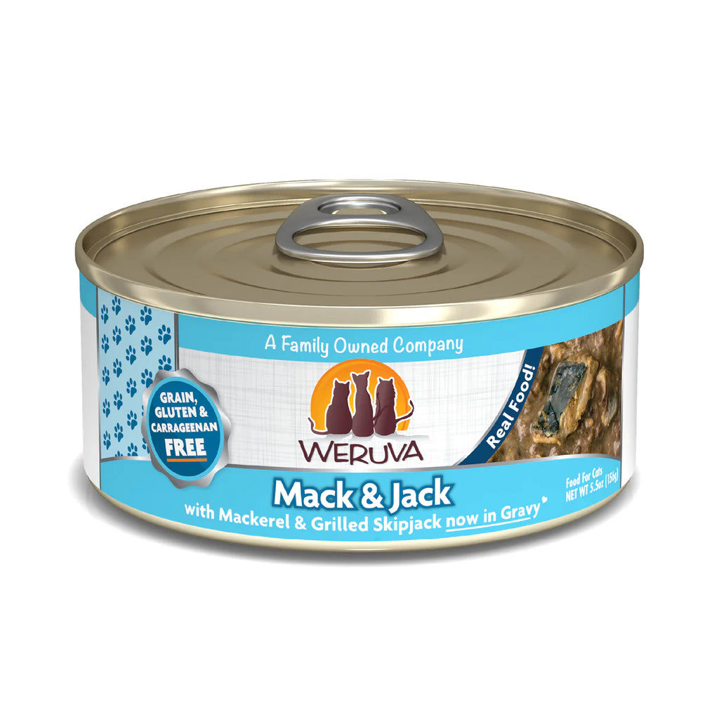 Weruva Classic Cat 'Mack & Jack' With Mackerel And Grilled Skipjack In Gravy 5.5Oz/155G
