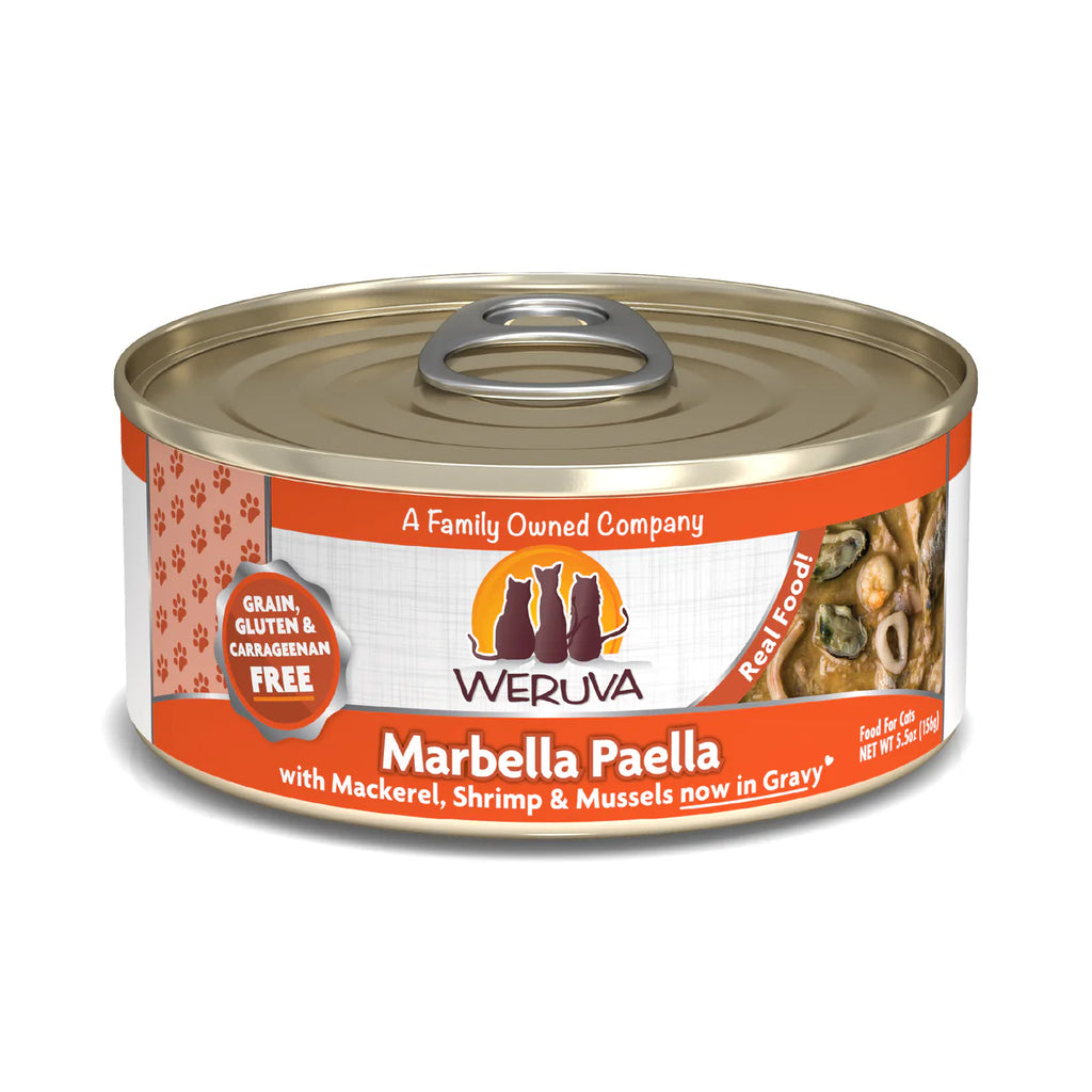 Weruva Classic Cat 'Marbella Paella' With Mackerel, Shrimp & Mussels In Gravy 5.5Oz/155G