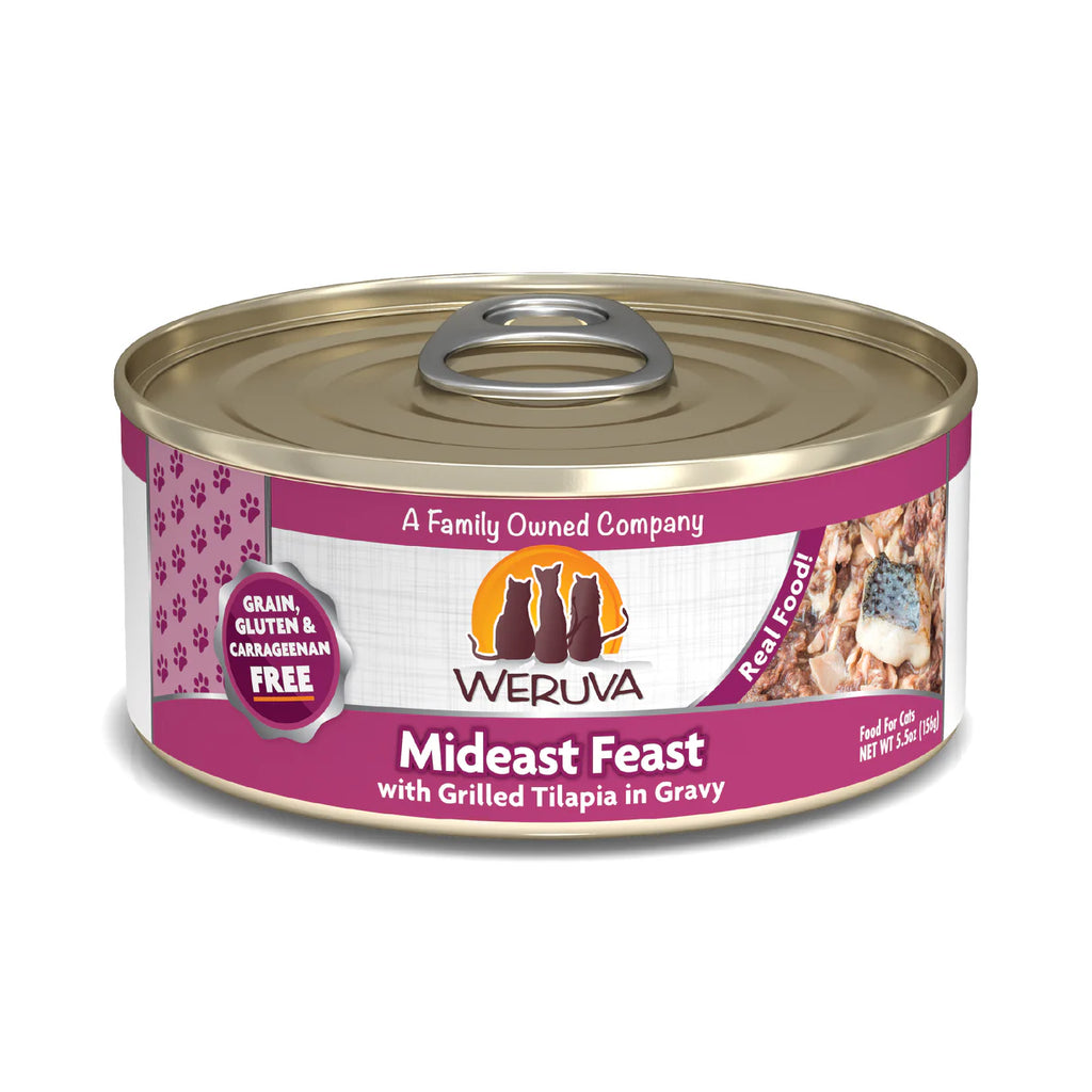 Weruva Classic Cat 'Mideast Feast' With Grilled Tilapia In Gravy 5.5Oz/155G