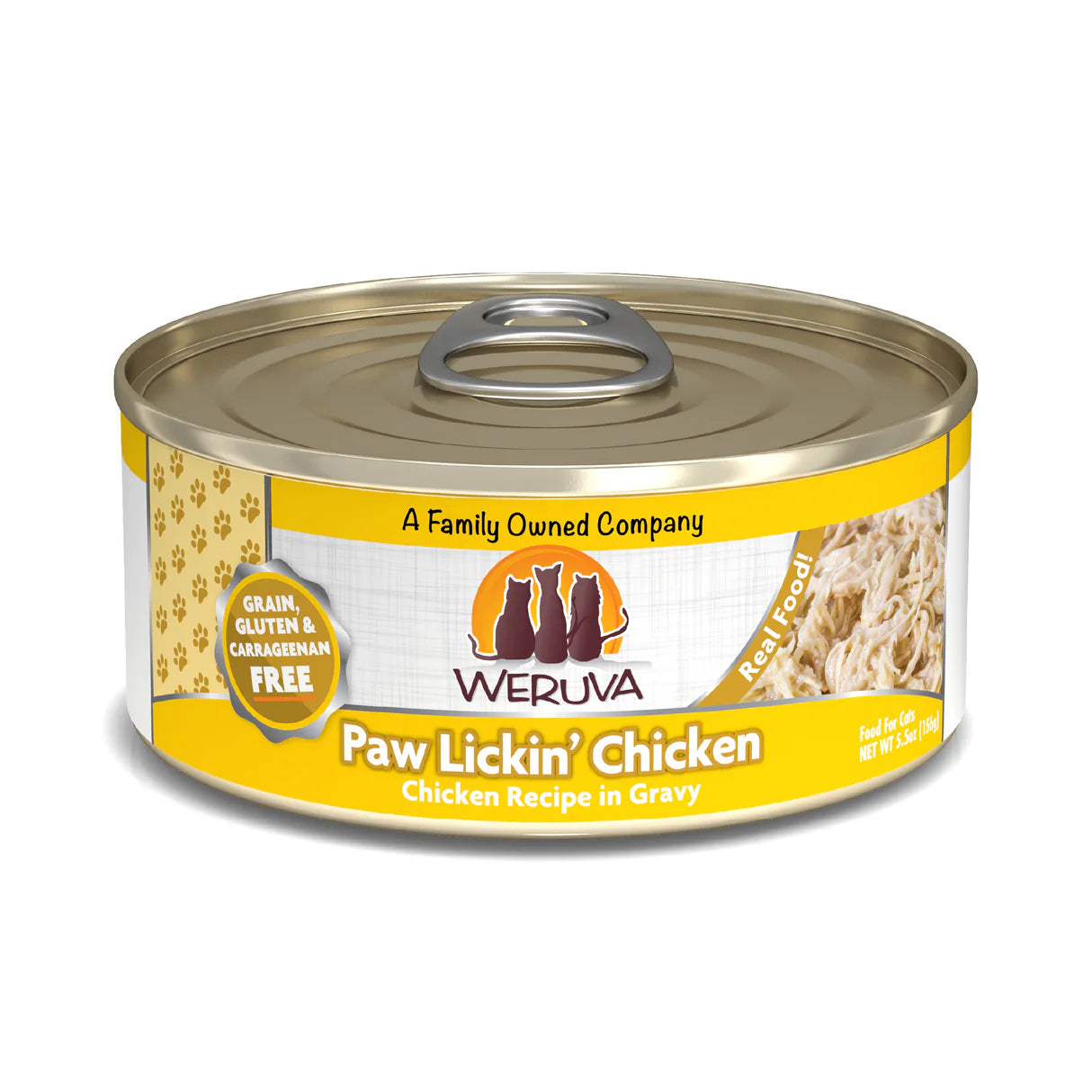 Weruva Classic Cat 'Paw Lickin Chicken' Chicken Recipe In Gravy 5.5Oz/155G