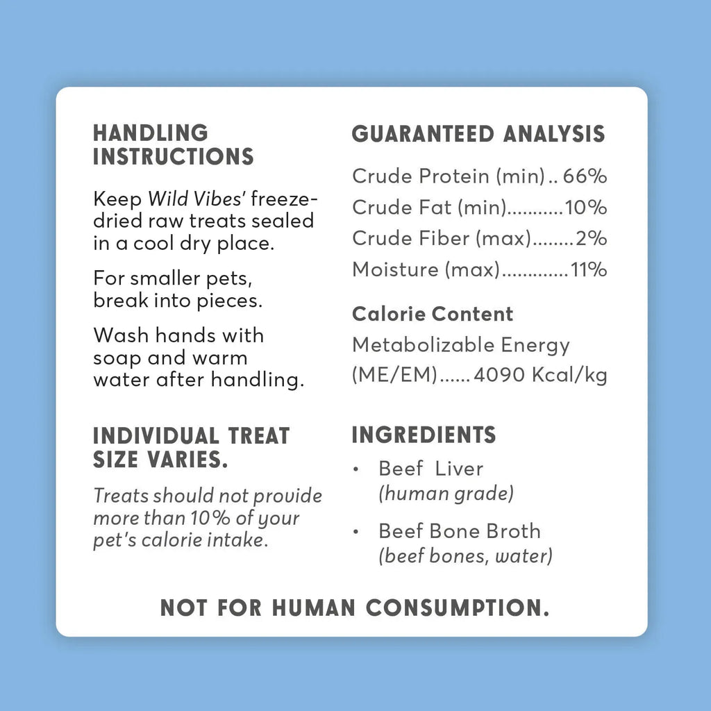 Wild Vibes Freeze Dried Beef Liver & Bone Broth 80G
