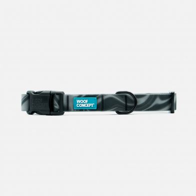Woof Concept Collar Aqua Dark N Stormy 2 0.6" Wide Small 9"X15"