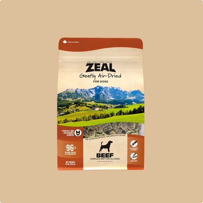 Zeal Dog Gently Air-Dried Beef 16oz/454g