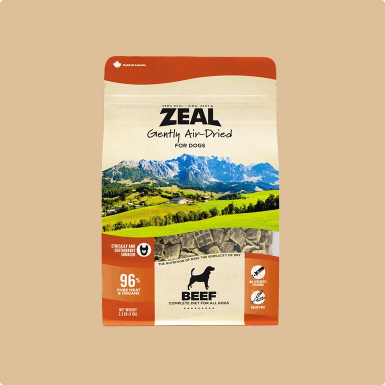 Zeal Dog Gently Air-Dried Beef 2.2lb/1kg