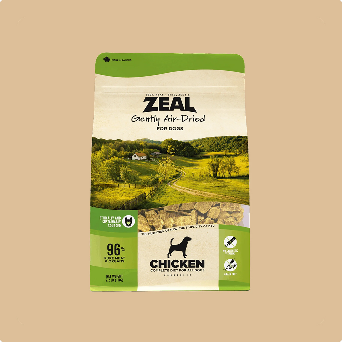 Zeal Dog Gently Air-Dried Chicken 2lb/1kg