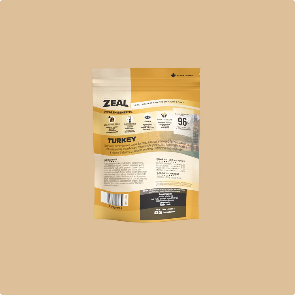 Zeal Dog Gently Air-Dried Turkey 5oz/142g