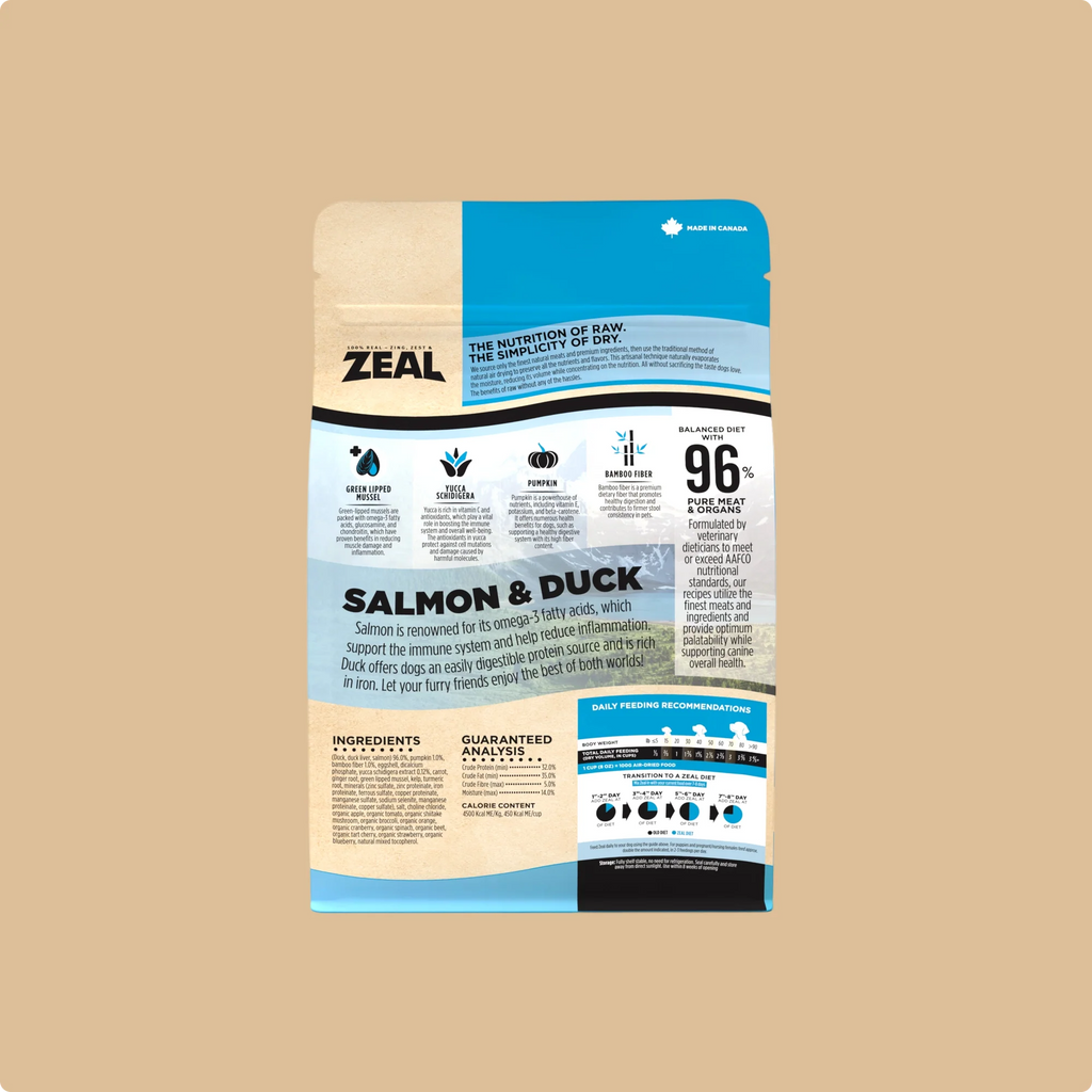Zeal Dog Gently Air-Dried Salmon & Duck 16oz/454g