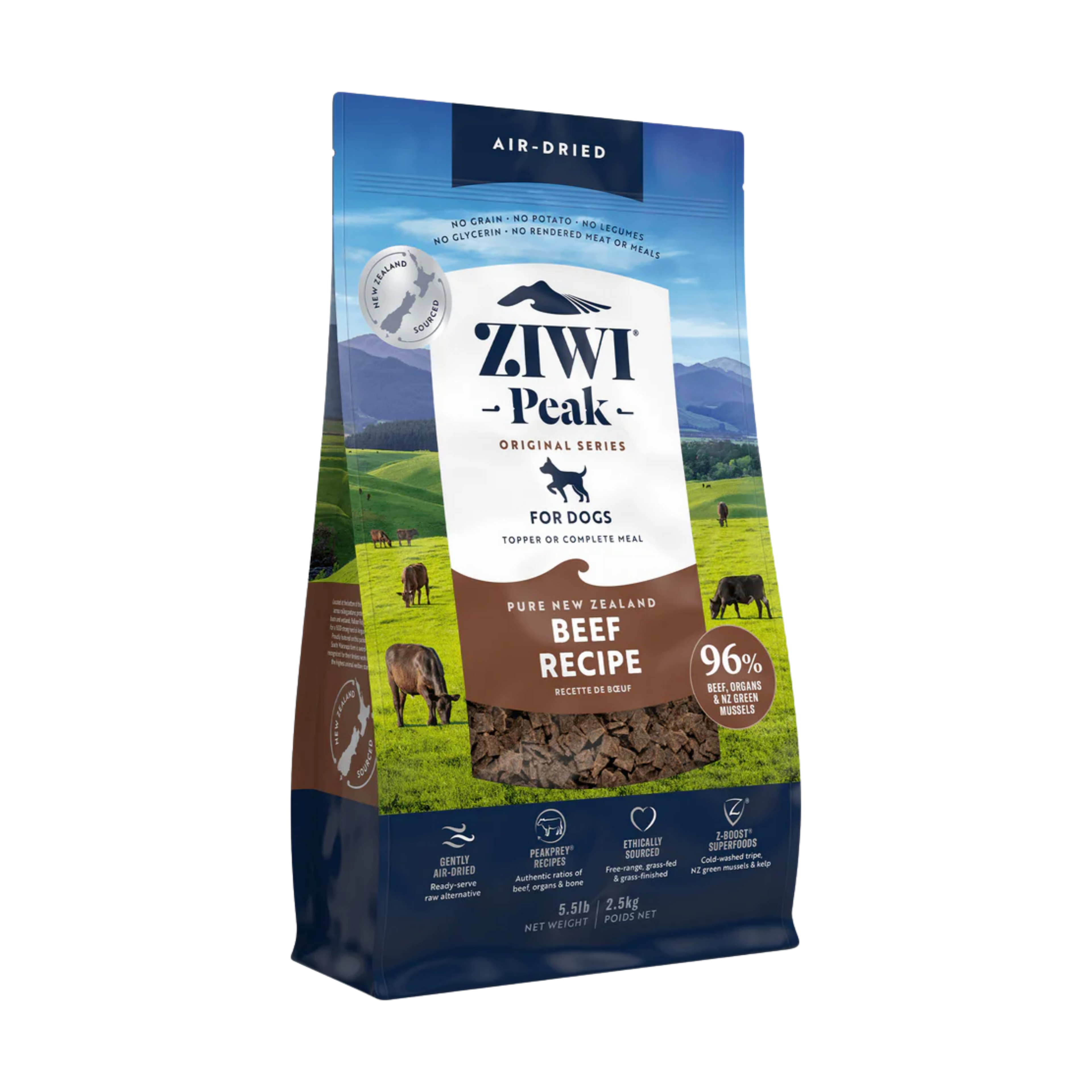 Ziwi Peak Dog Beef 5.5lb/2.5kg