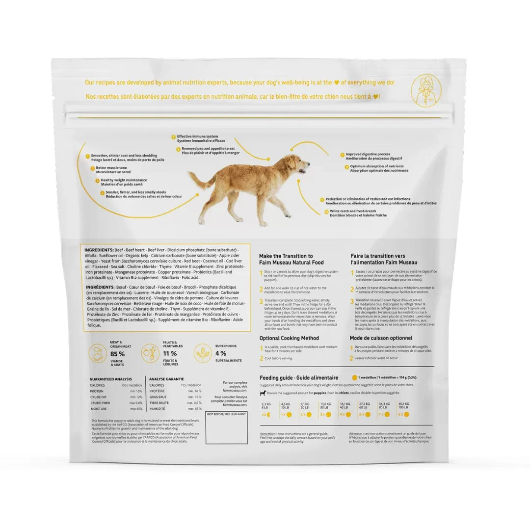 Faim Museau Cooking Recipe Beef & Broccoli 24 Medallions 6Lb/2.72Kg