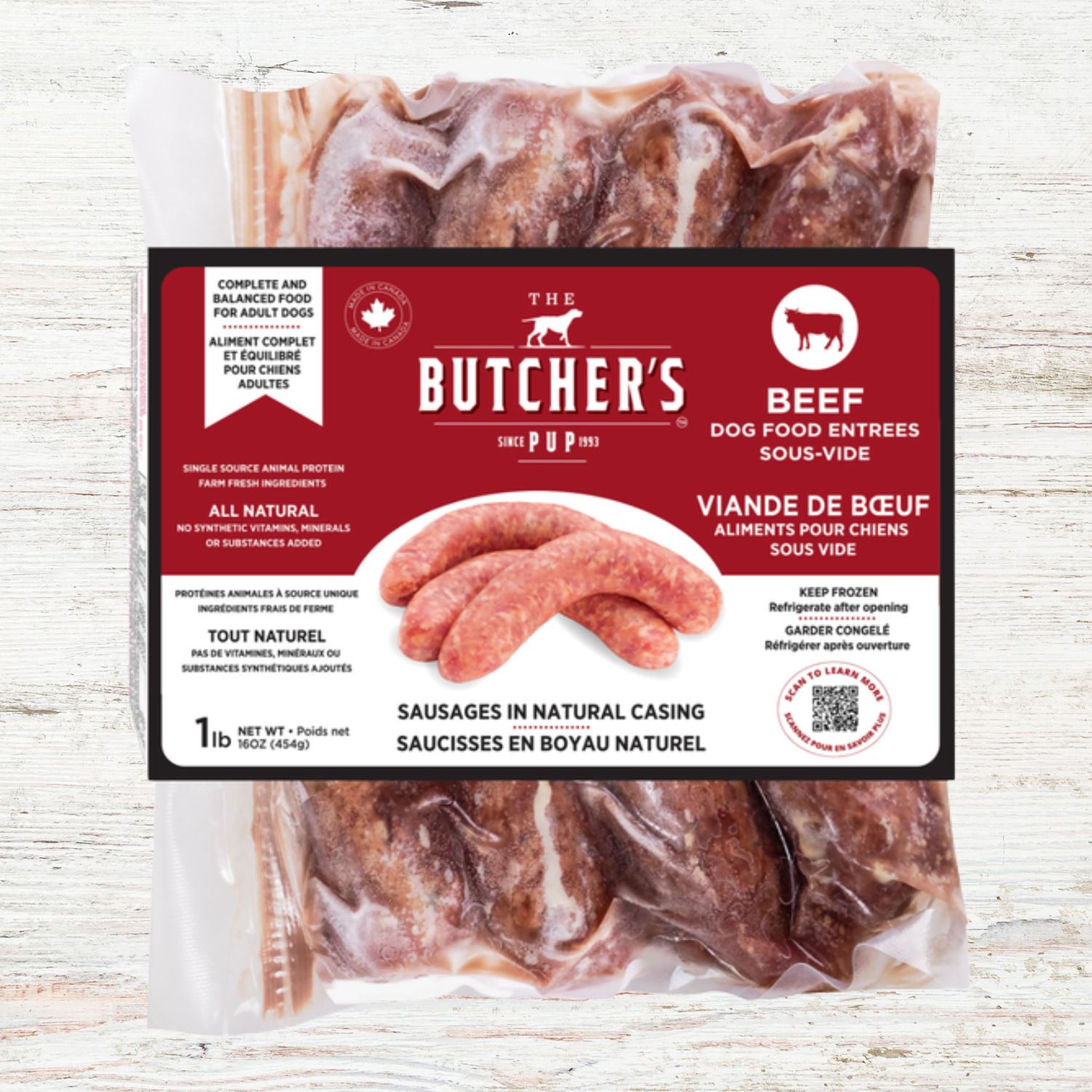 The Butchers Pup Sous-Vide Beef Sausages 1Lb