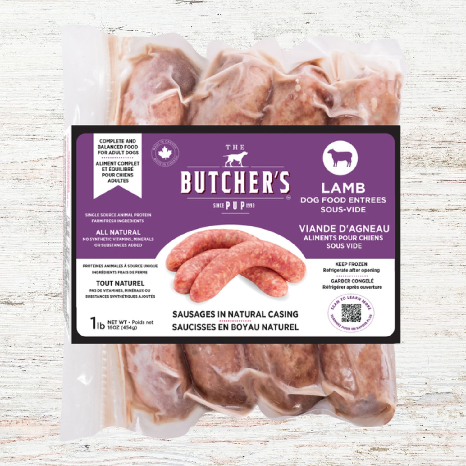 The Butchers Pup Sous-Vide Lamb Sausages 1Lb