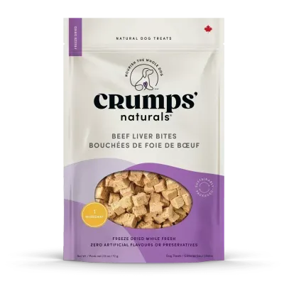 Crumps Freeze Dried Beef Liver Bites 72G