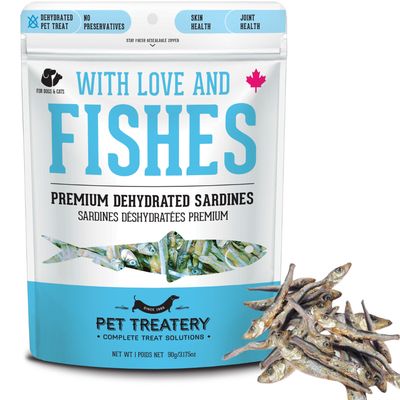 Pet Treatery With Love And Fishes Dehydrated Sardines 210G