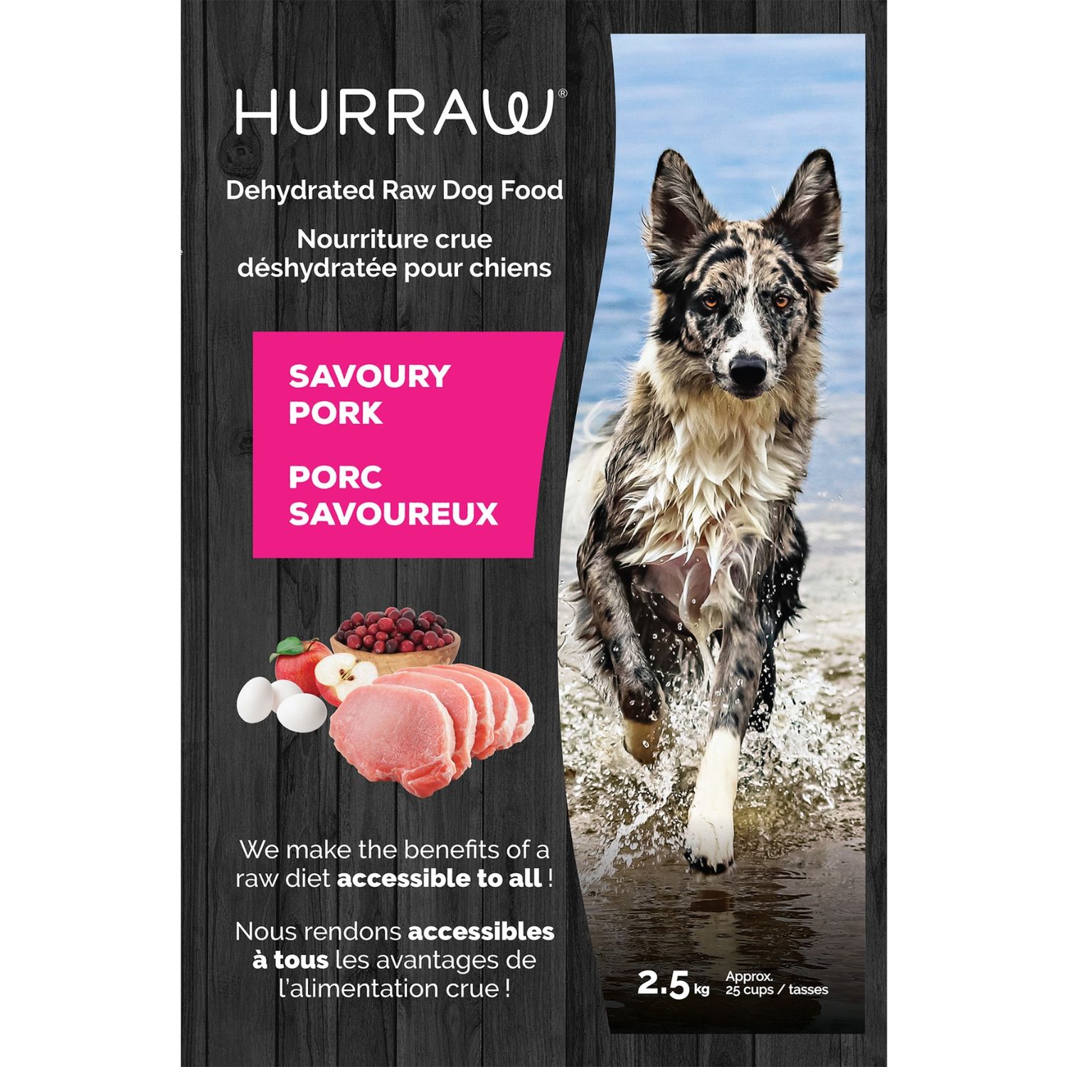 Hurraw Dehydrated Raw Pork 5.5Lb/2.5Kg
