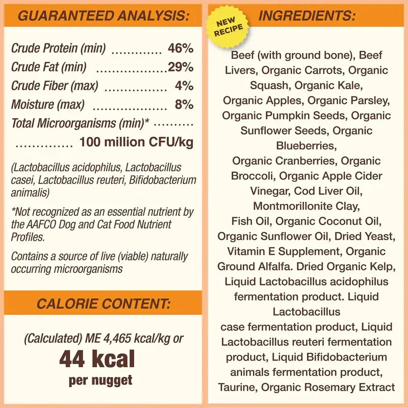 Primal Dog Freeze Dried Nuggets Beef Recipe 14Oz/397G