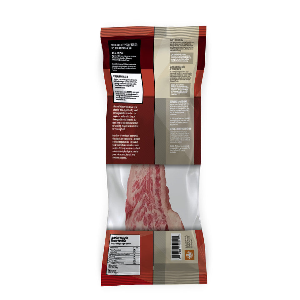 Big Country Raw Flat Rib Bone 1Pc