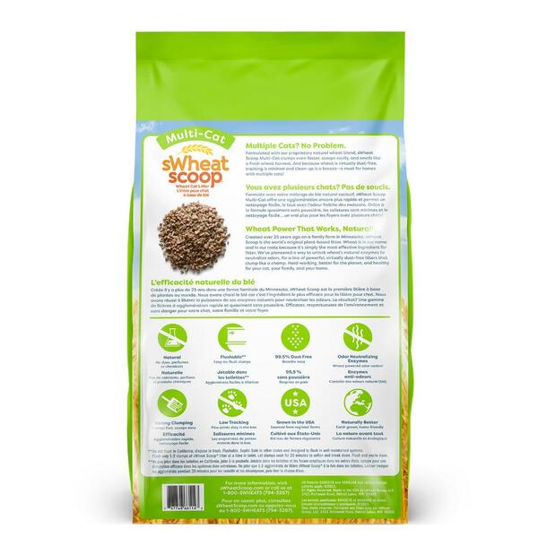 sWheat Scoop Multi-Cat Wheat Cat Litter 14lb