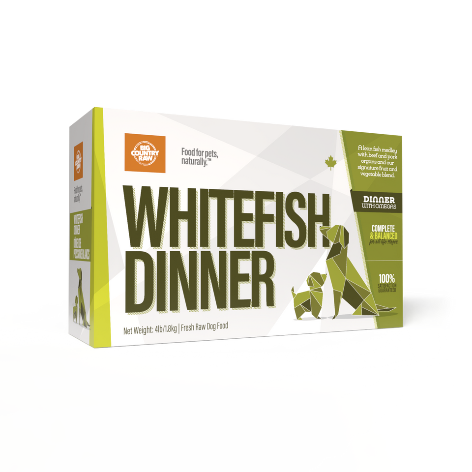 Big Country Raw Whitefish Dinner 4Lb/1.8Kg